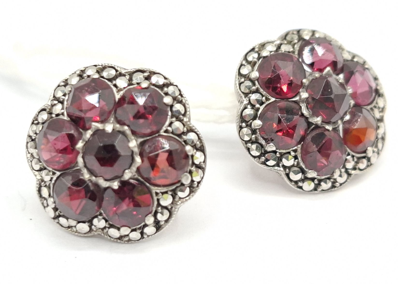 Sterling Silver Garnet Earrings