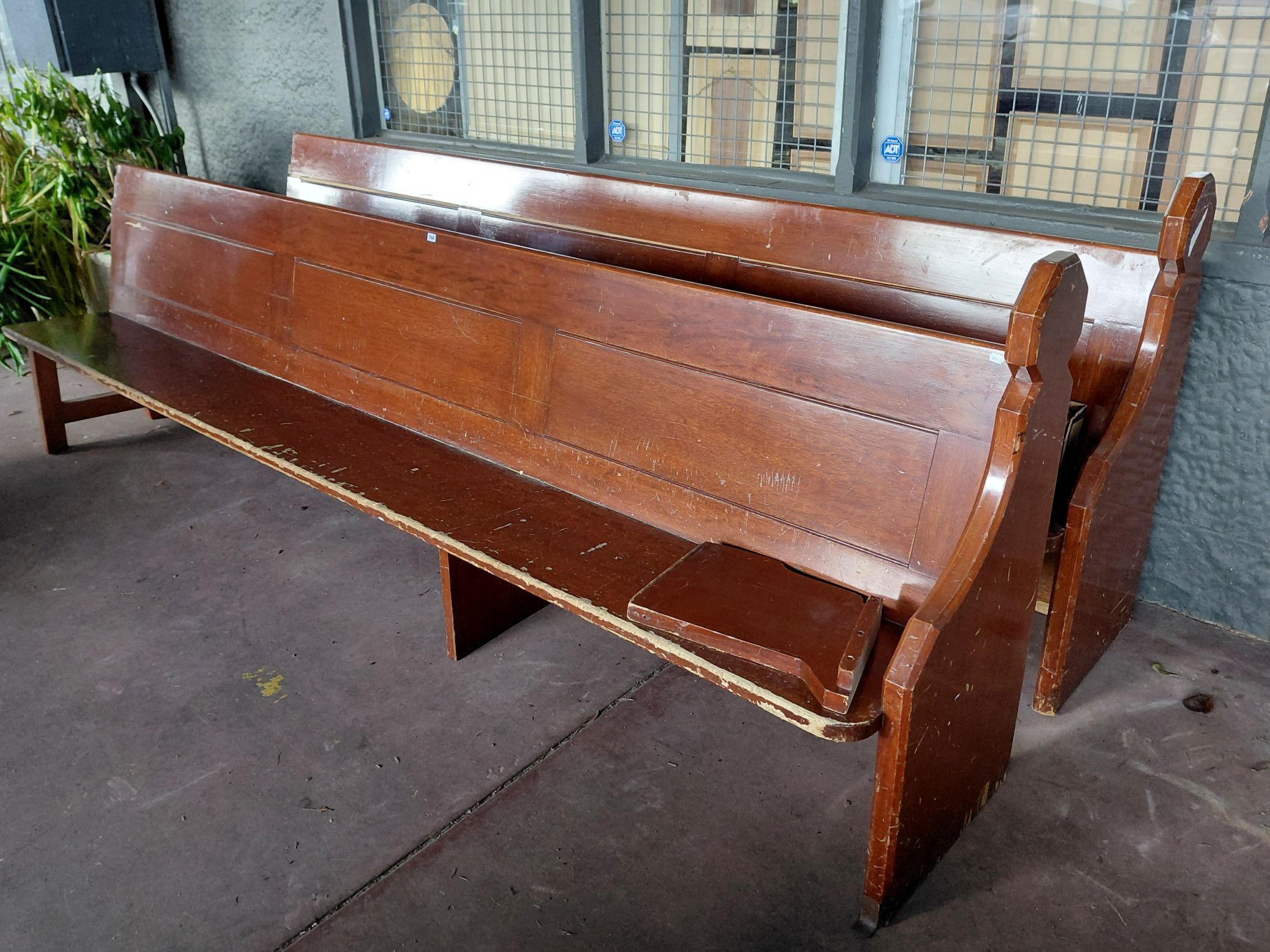 TWO CHURCH PEWS