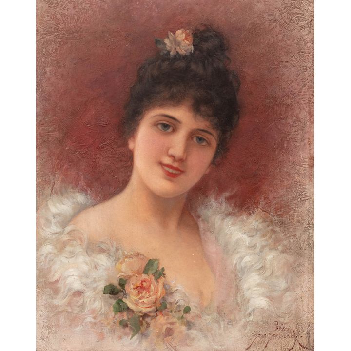 Emile Eisman-Semenowsky | Młoda dama w futrze