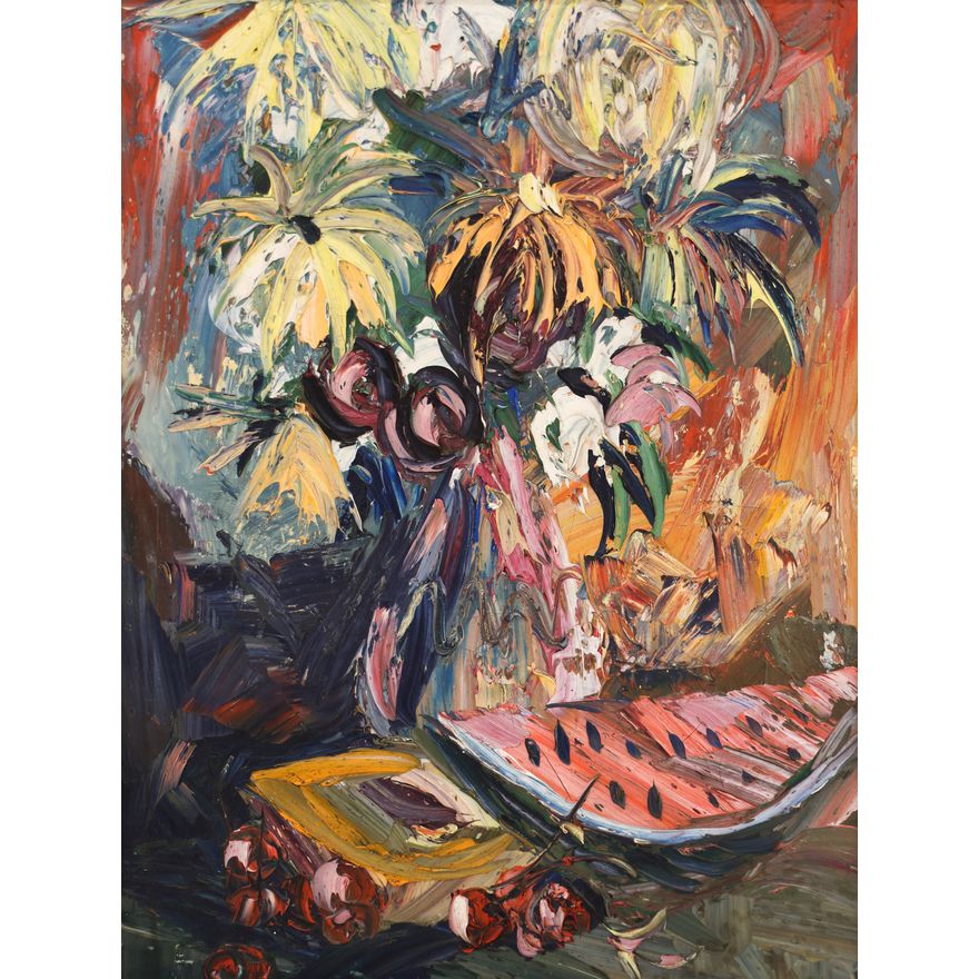 Paul Blaine Henrie ''Flowers and Watermelon'' Oil