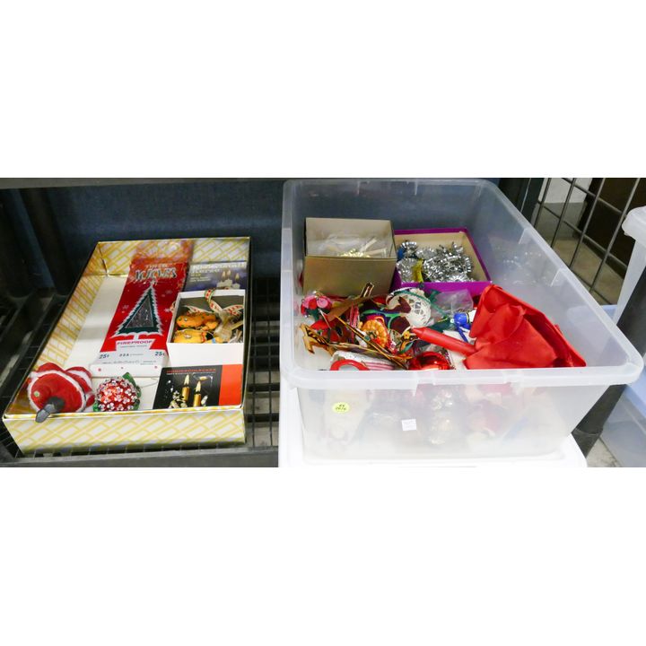 Shelf Vintage Christmas Ornaments