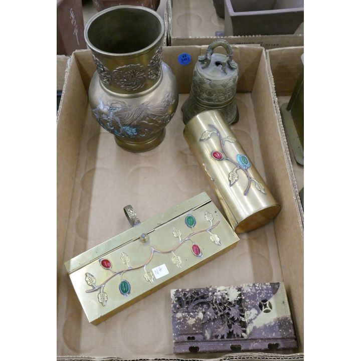 Box Old Chinese Brass Wares