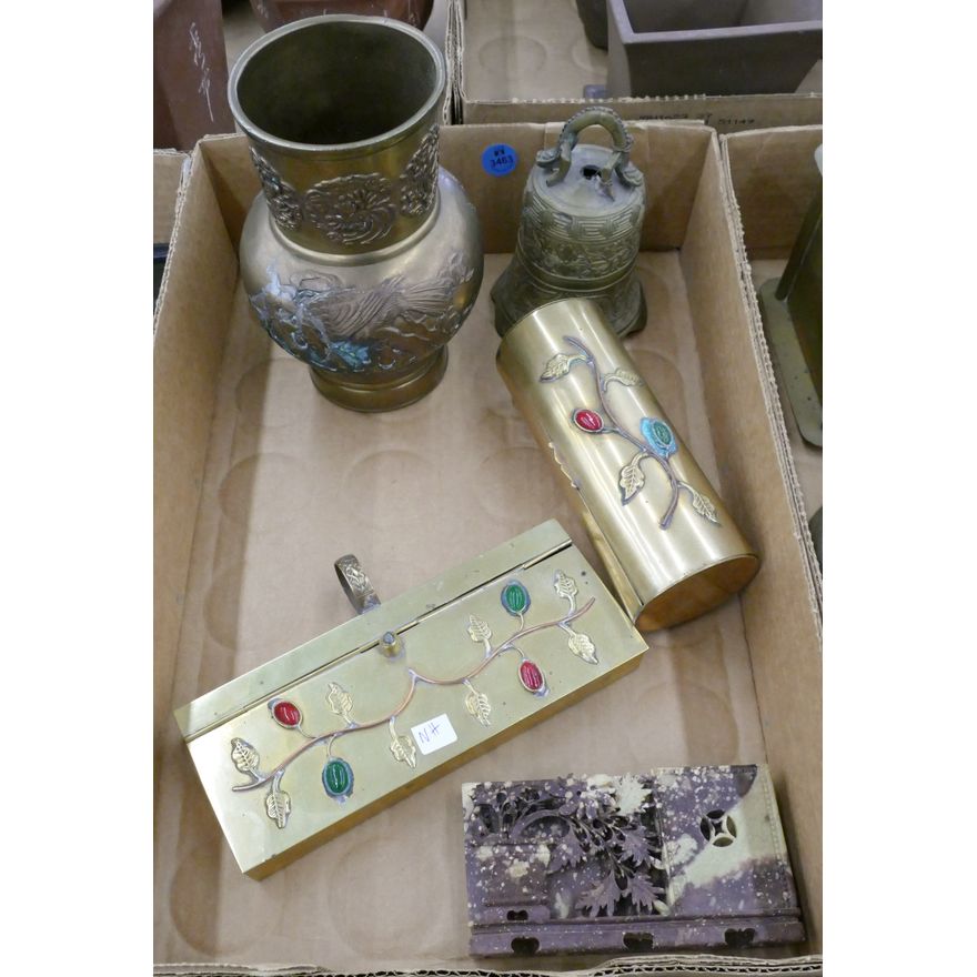 Box Old Chinese Brass Wares