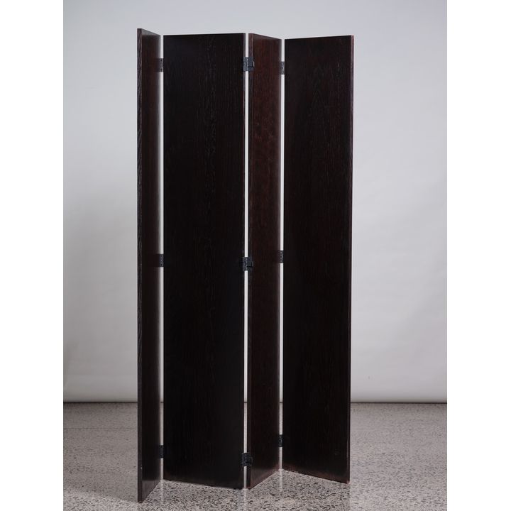 Contemporary ebonised wooden screen