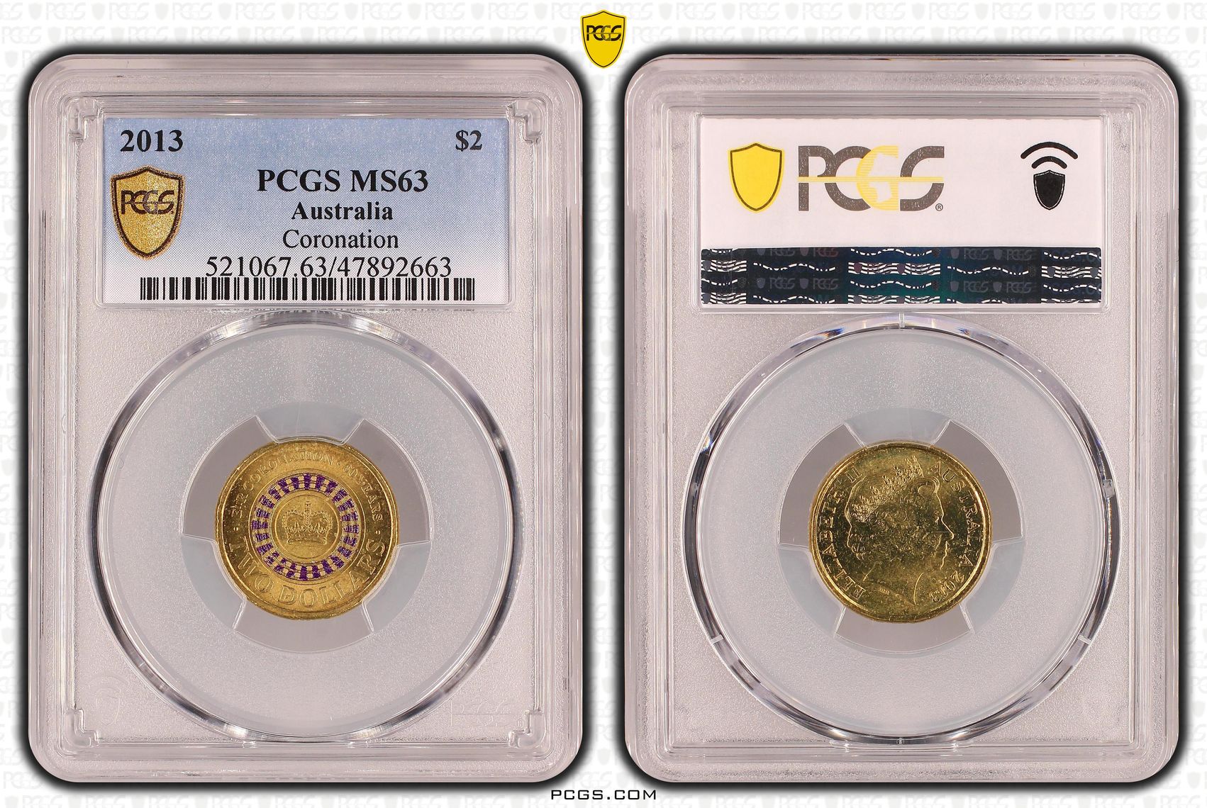 Coronation, Two Dollar, 2013, PCGS MS 63