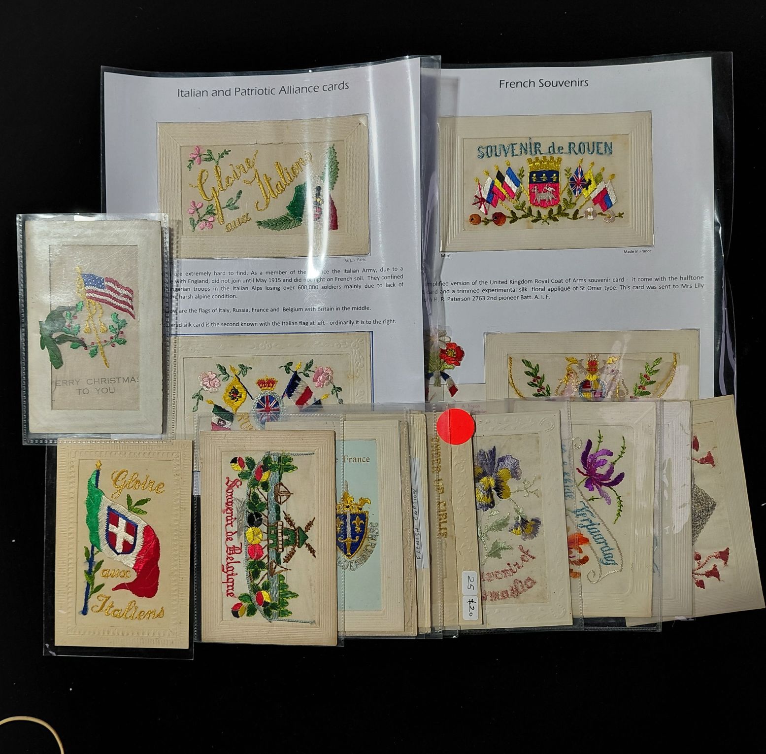 307 · SILK POSTCARDS - WWI PATRIOTIC