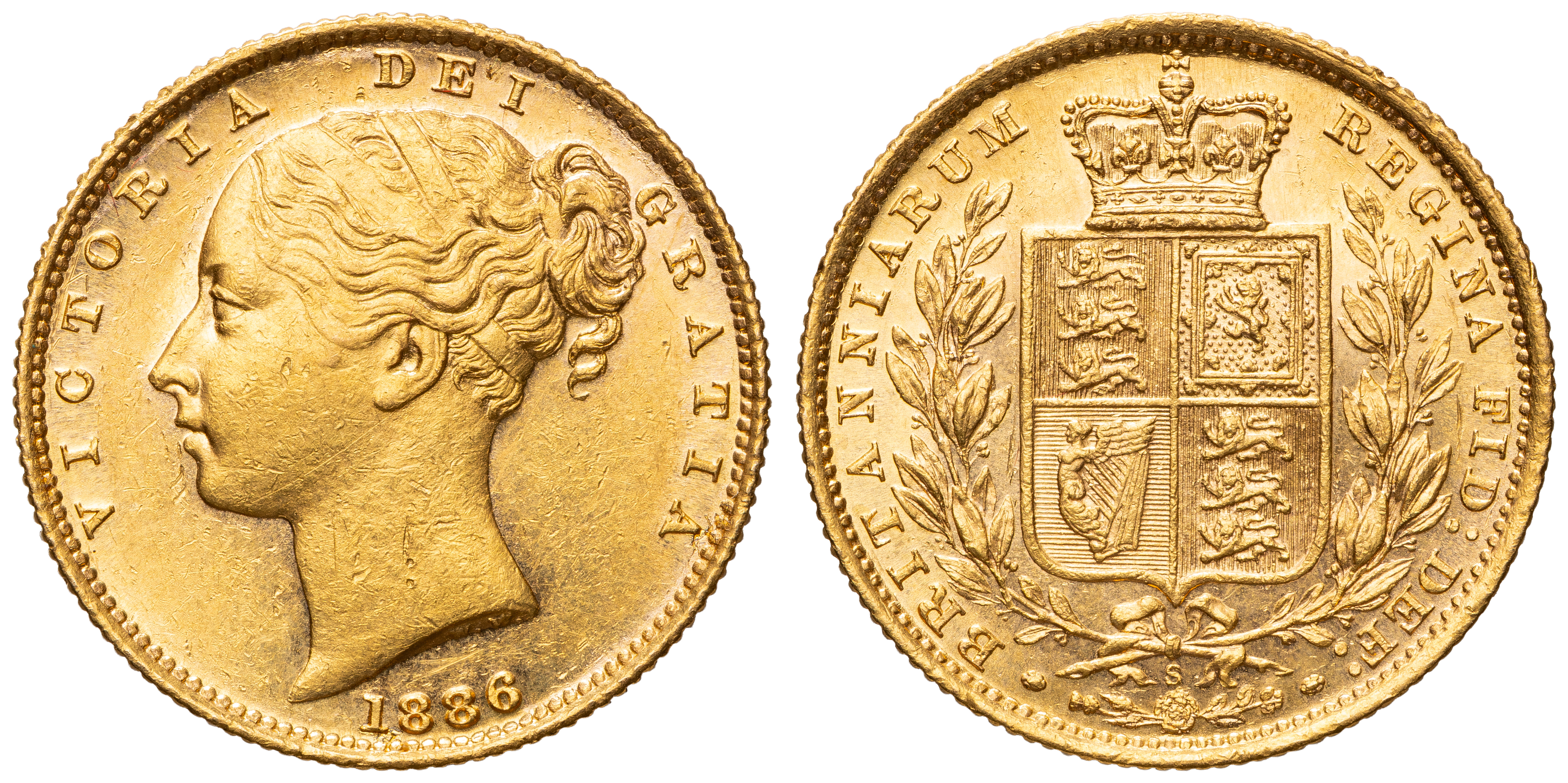 Victoria, Sovereign, 1886-S, EF