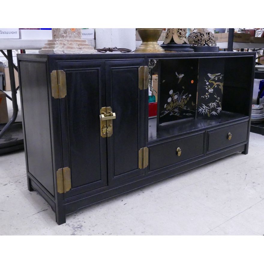 Chinese Rosewood Low Cabinet- 26x52x15''