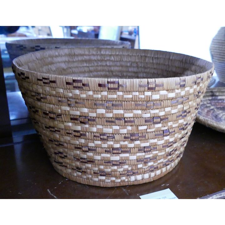 Salish Open Indian Basket- 13'' diameter, 7'' tall