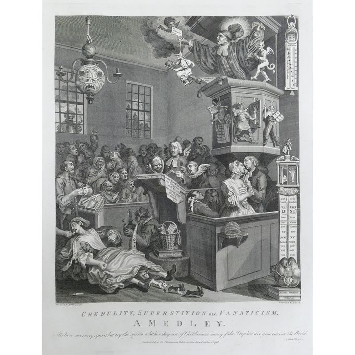 4pc Etchings by Thomas Cook after William Hogarth- 17x23.5'' sheets