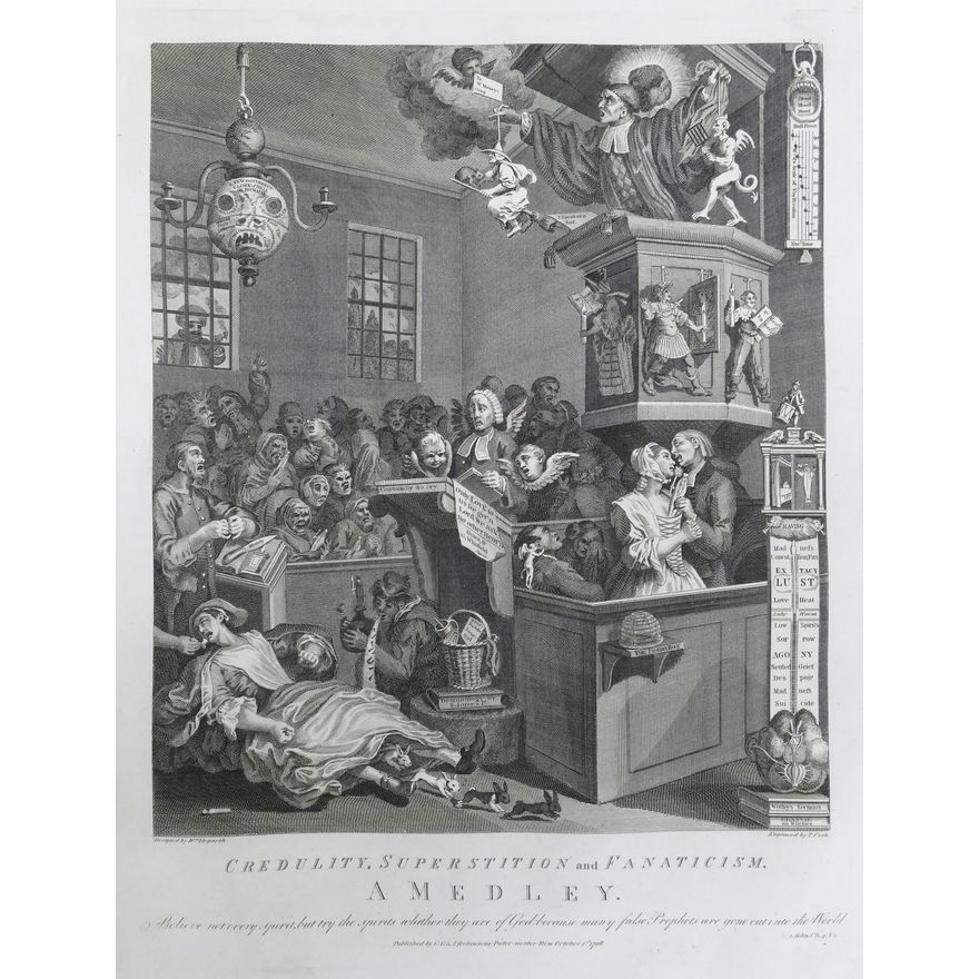 4pc Etchings by Thomas Cook after William Hogarth- 17x23.5'' sheets