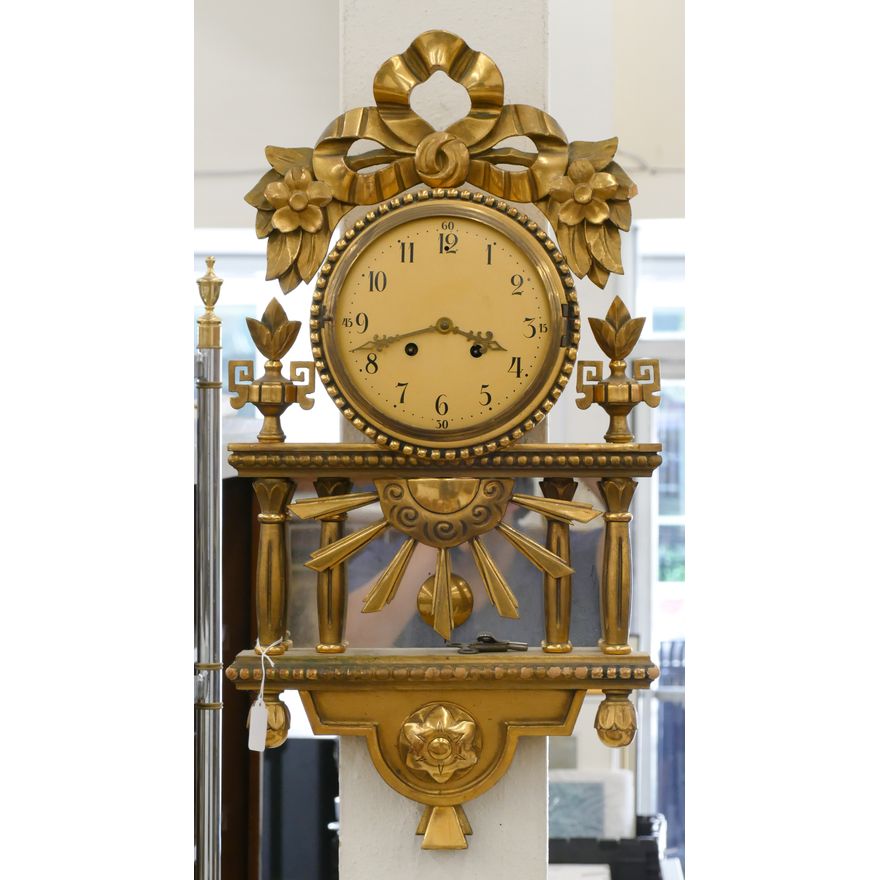 Westerstrand Ornate Gilt Wall Clock 28''