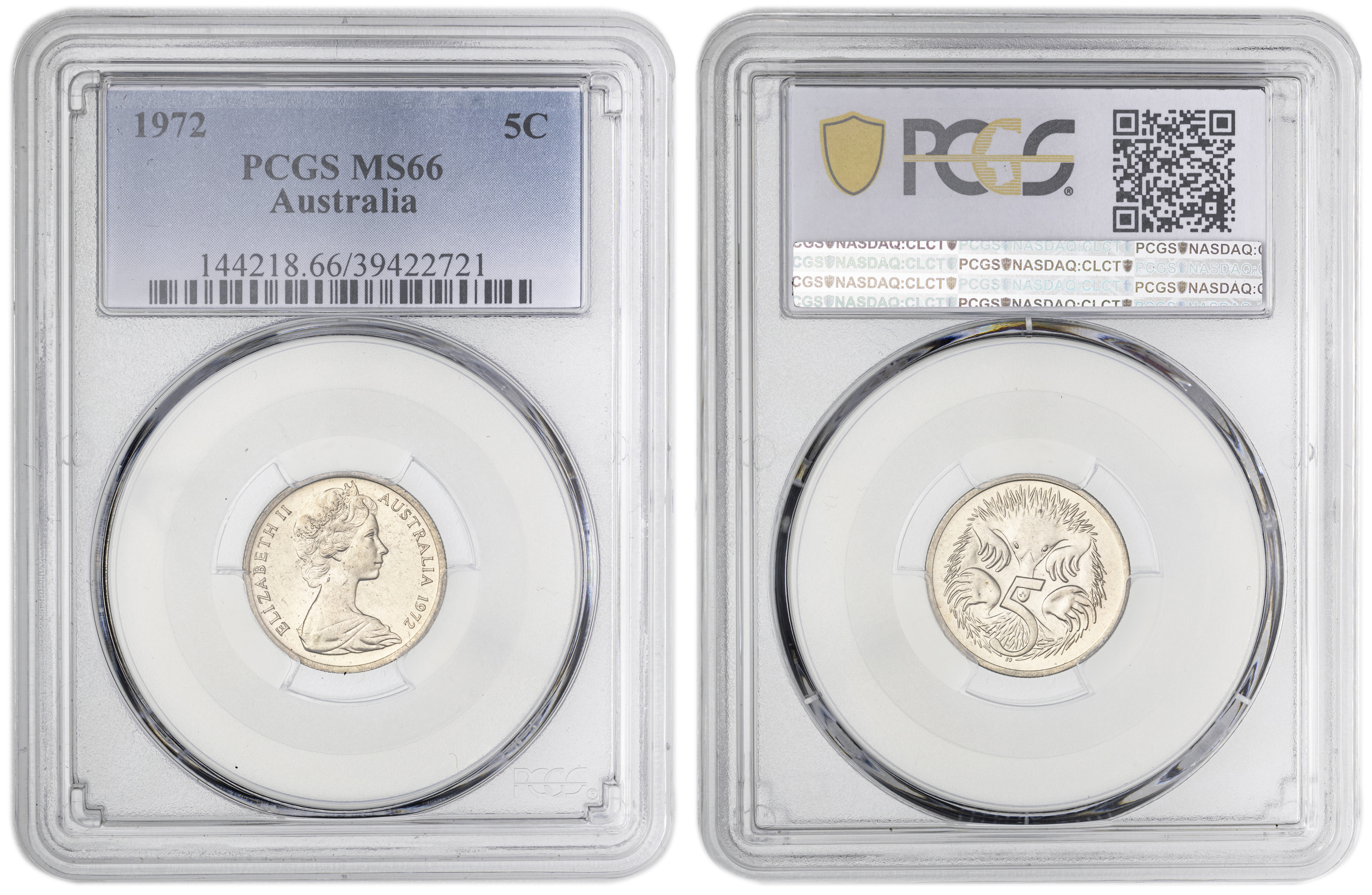 Five Cent, 1972, PCGS MS66