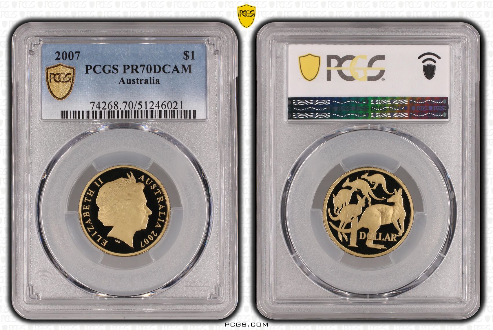 POP 5/0, One Dollar, 2007, PCGS PR70DCAM