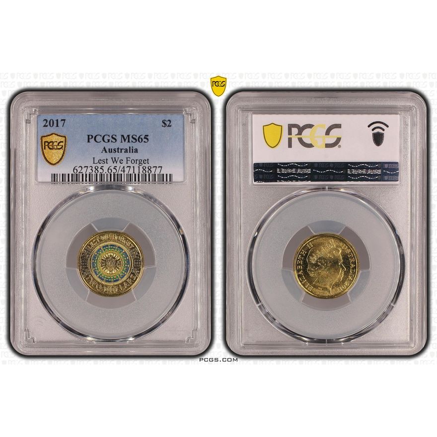 Lest We Forget Colorized, Two Dollar, 2017, PCGS MS65