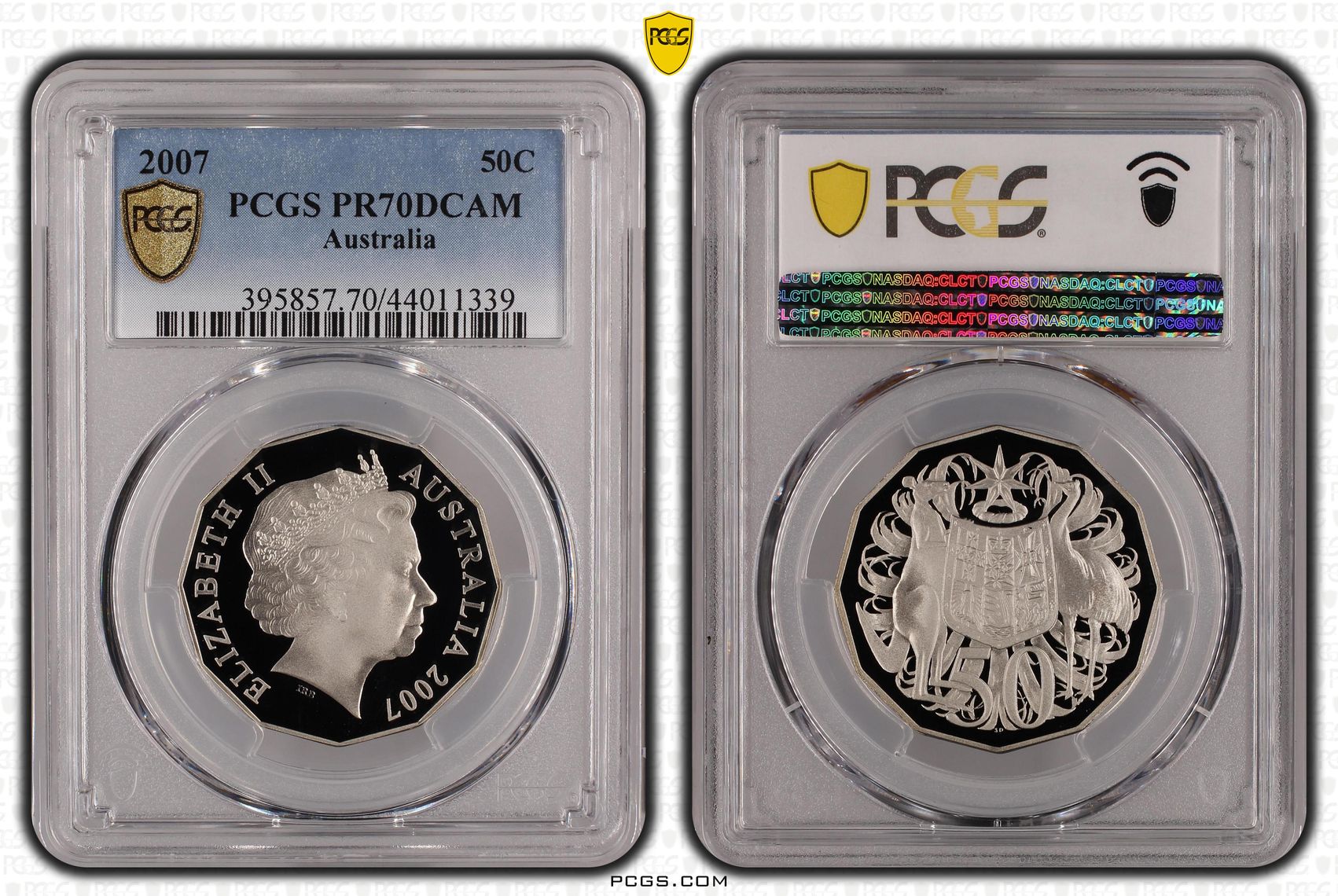 2007 Australia Fifty Cent, 50c PCGS - PR70DCAM POP 37/0 -339