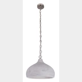 Bright Star Lighting Satin Chrome with Cement Pendant Dome Finish (BROKEN - FITTING ONLY)