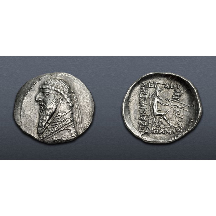 112 Bc KINGS of PARTHIA. Mithradates II. 121-91 BC. AR Drachm (23mm, 4.08 g ...