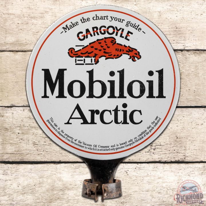 Mobil Arctic DS Porcelain Paddle Sign w/ Gargoyle