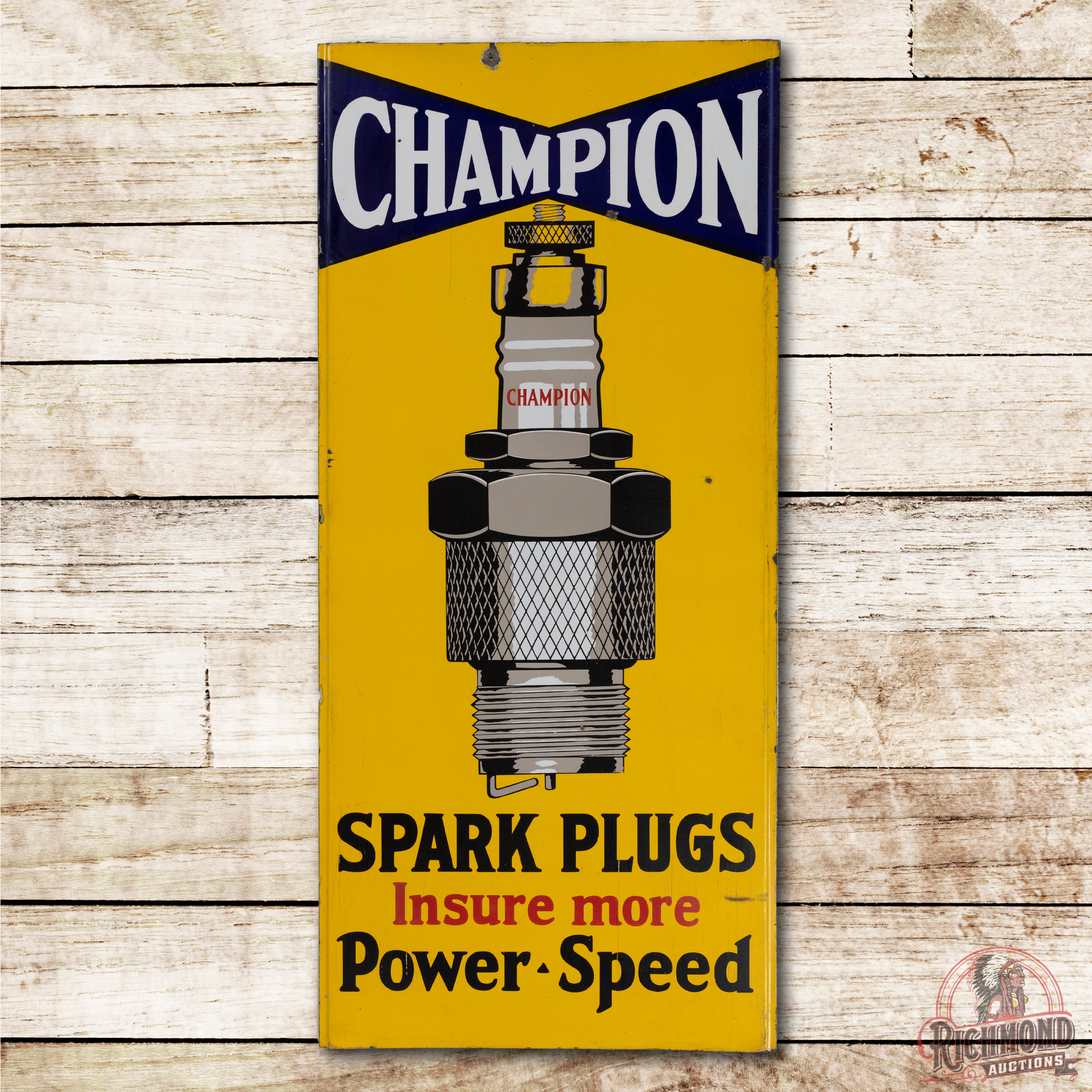 Champion Spark Plugs Insure More Power-Speed Single Sided
