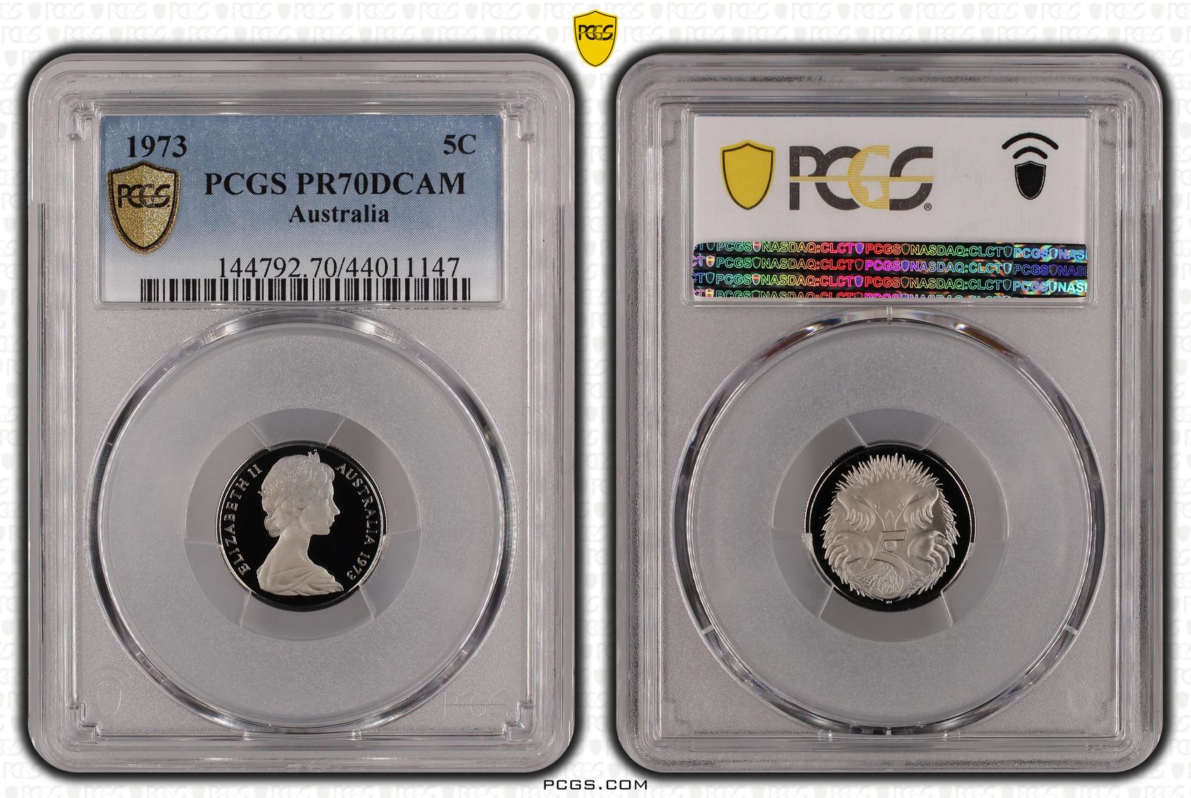 1973 Australia Five Cent, 5c PCGS - PR70DCAM POP 5/0 -147