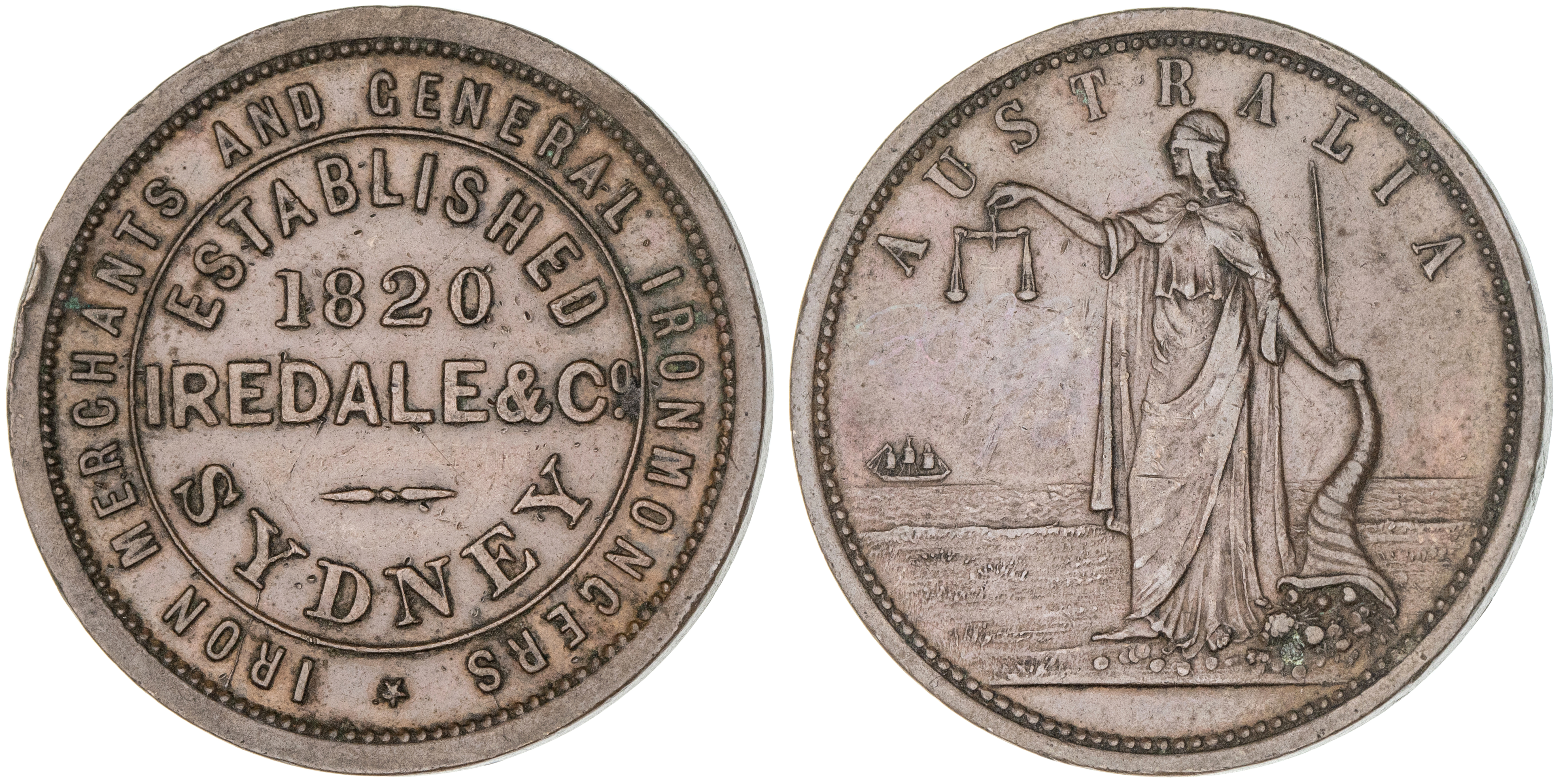 Sydney, New South Wales, Iredale & Co., Penny, gVF
