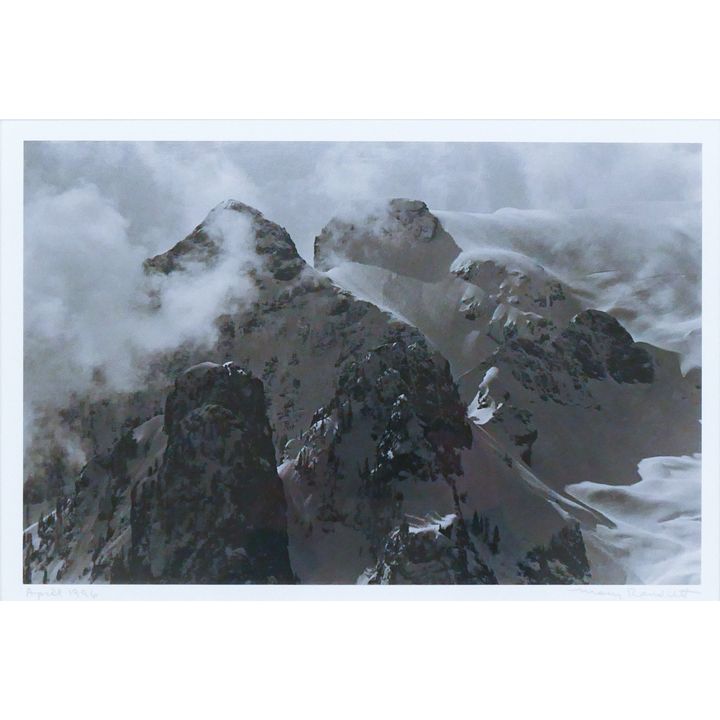 Mary Randlett ''April 1996'' (Winter Mountains) Silver Photograph