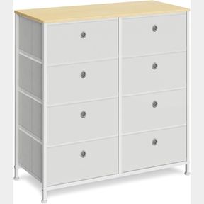 SONGMICS STORAGE DRESSER WITH 8 EASY PULL FABRIC DRAWERS FOR CLOSETS ULTS024W57