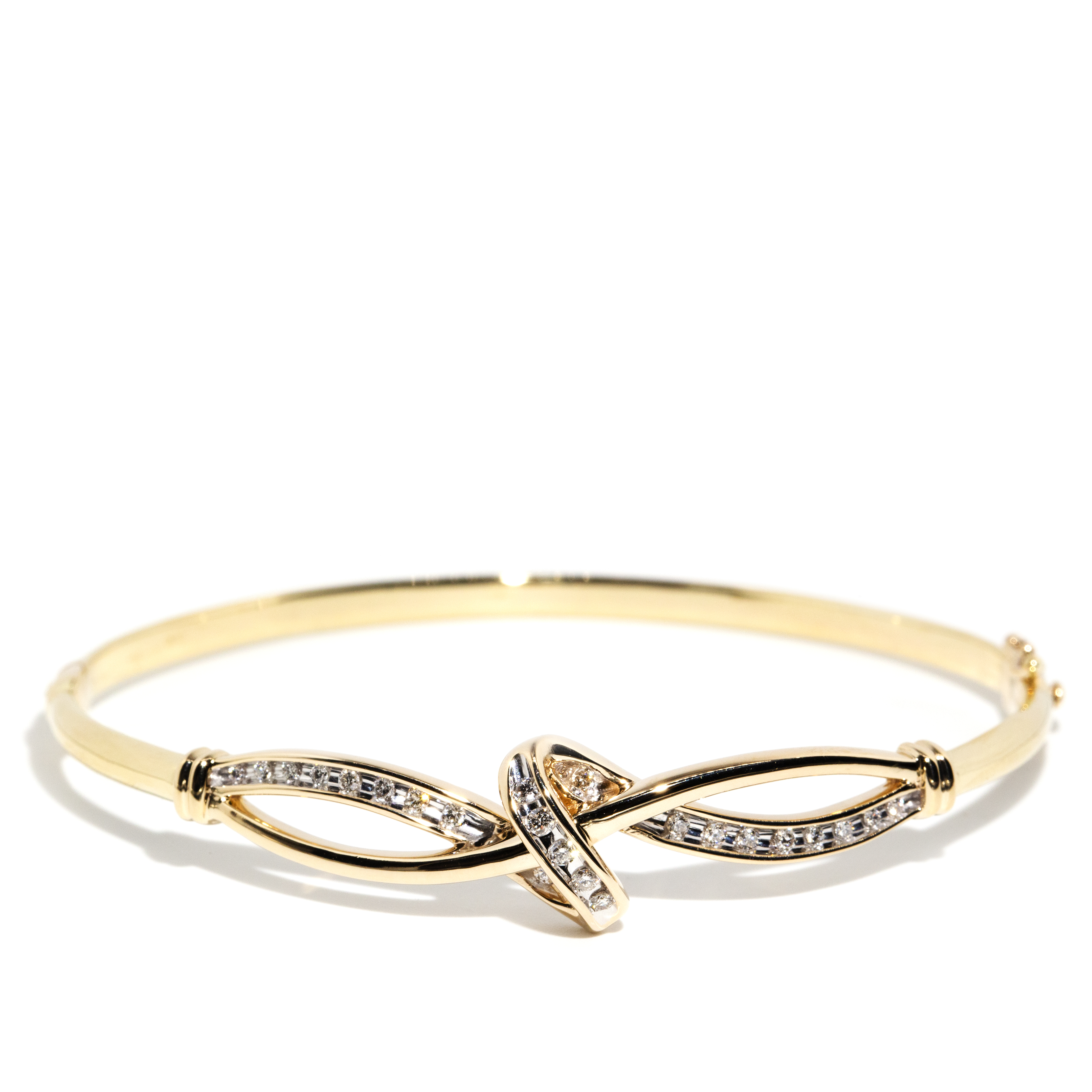 Diamond 9 Carat Gold Bangle