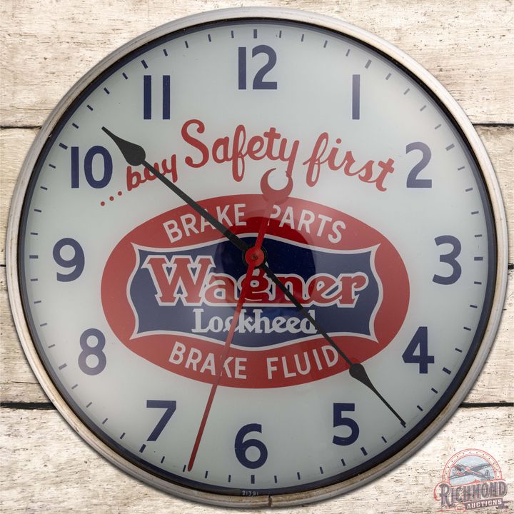 Wagner Lockheed Brakes 15" Deluxe Advertising Clock