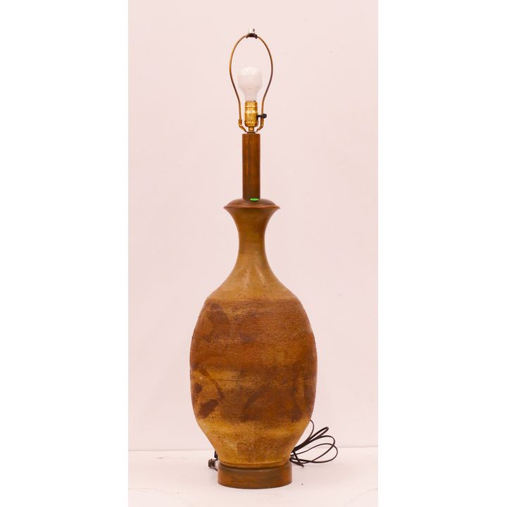 Midcentury Studio Pottery table Lamp- 42x11''