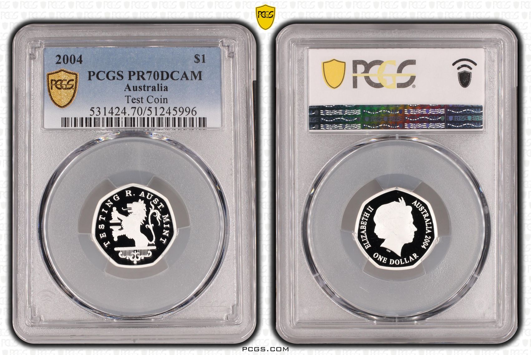 Test Coin, One Dollar, 2004, PCGS PR70DCAM
