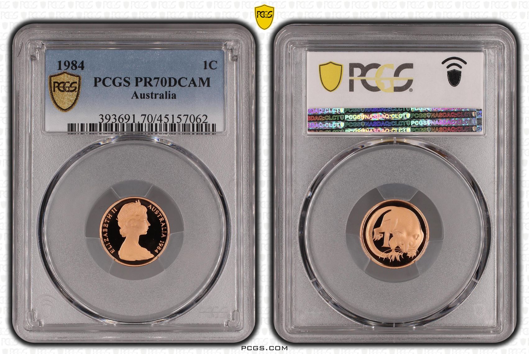 Elizabeth II, One Cent, 1984, PCGS PR 70DCAM