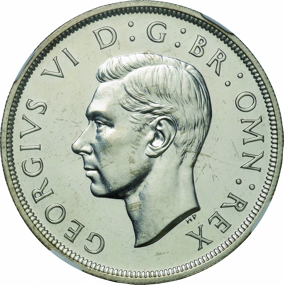NGC MS62』イギリスジョージ6世クラウン銀貨(1937年) - 旧貨幣/金貨 