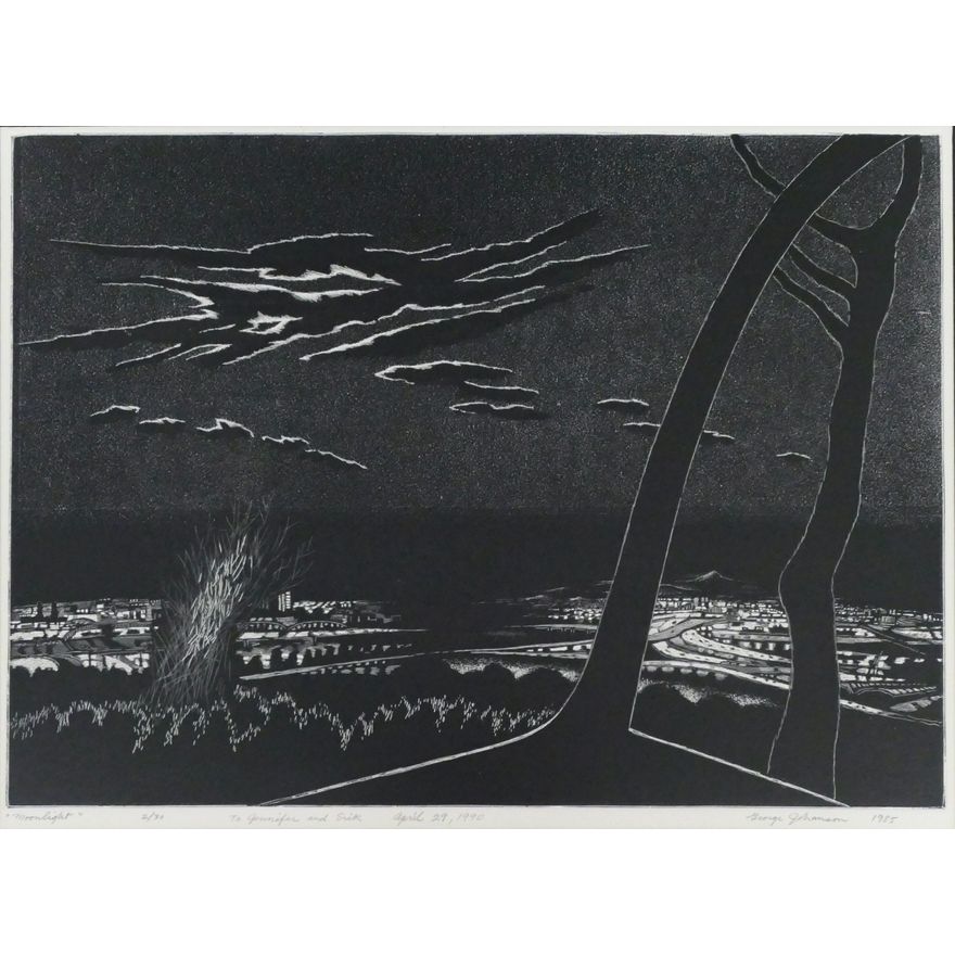 George Johanson ''Moonlight'' 1985 Etching