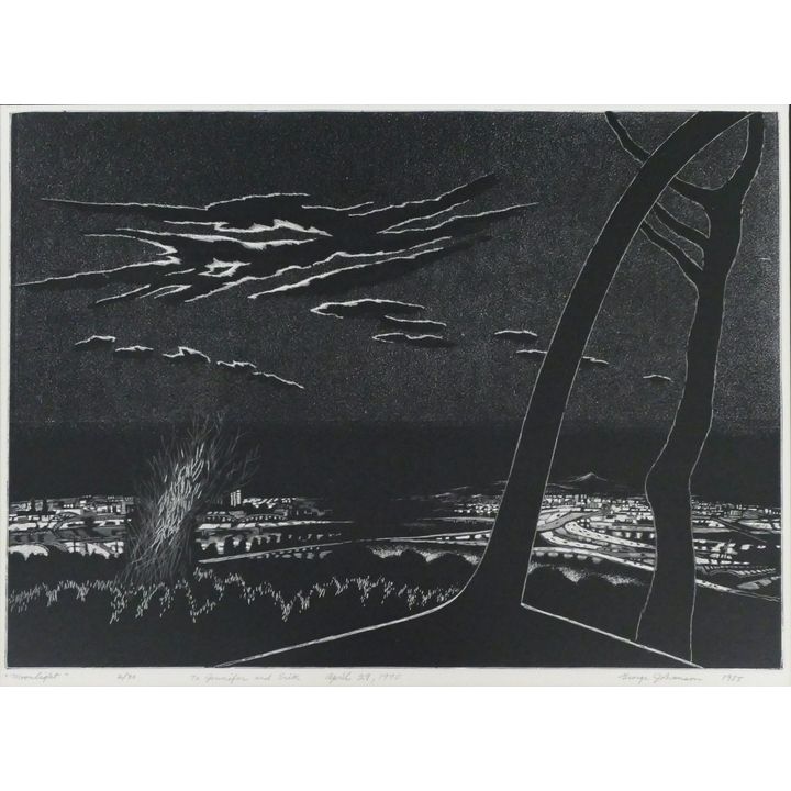 George Johanson ''Moonlight'' 1985 Etching