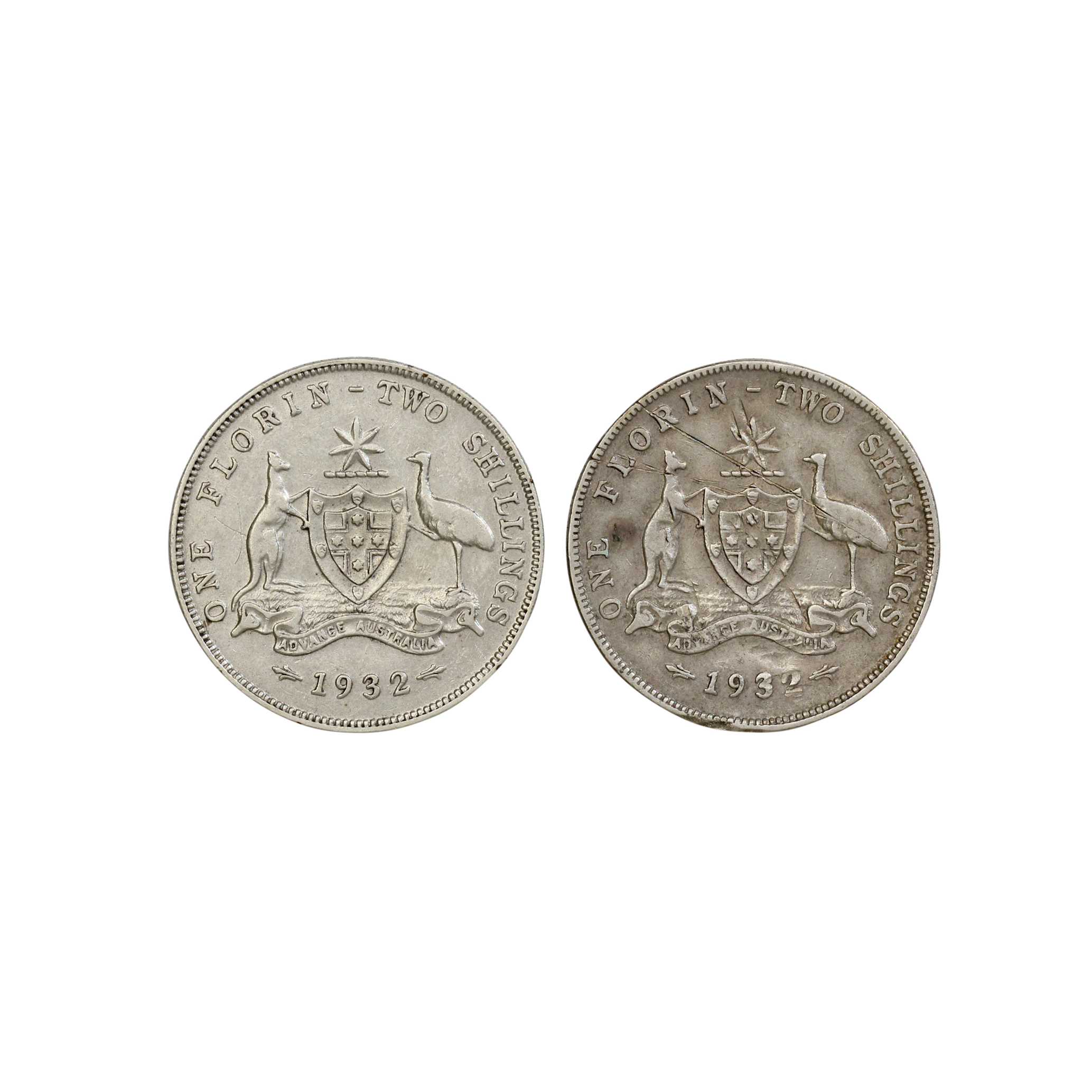 1057. · George V, Florin, 1932, Fine