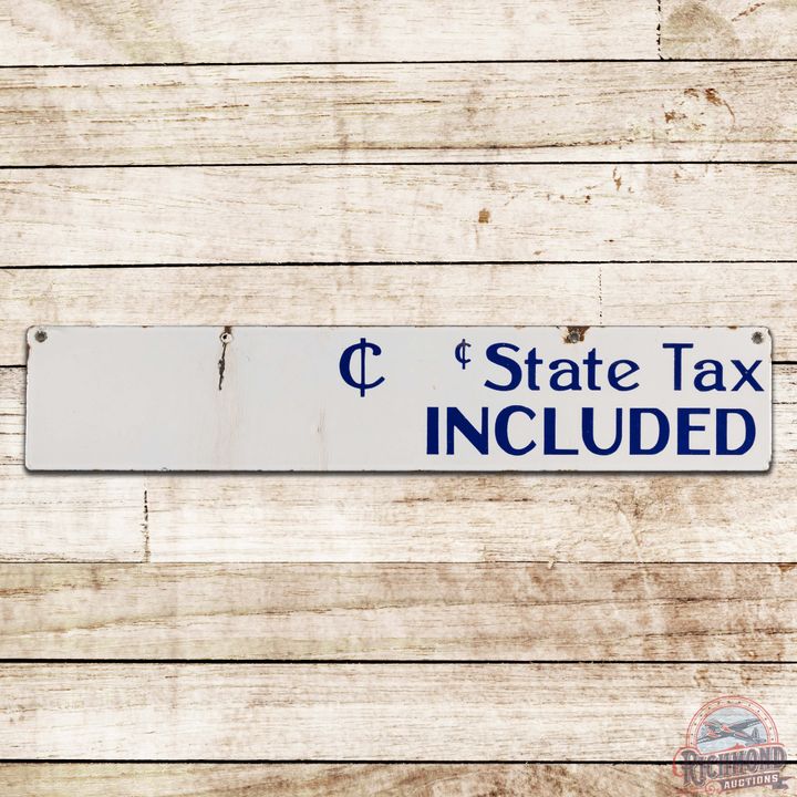 State Tax Included DS Porcelain Pricer Sign