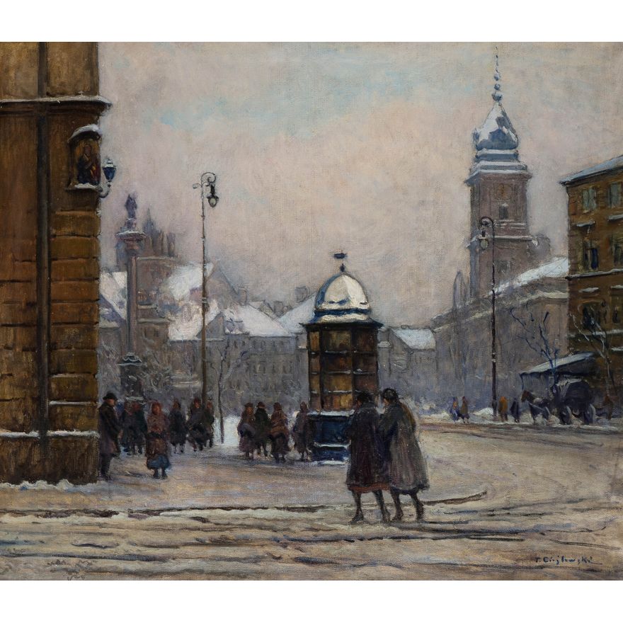 Tadeusz Cieślewski | Warszawa - widok na Plac Zamkowy