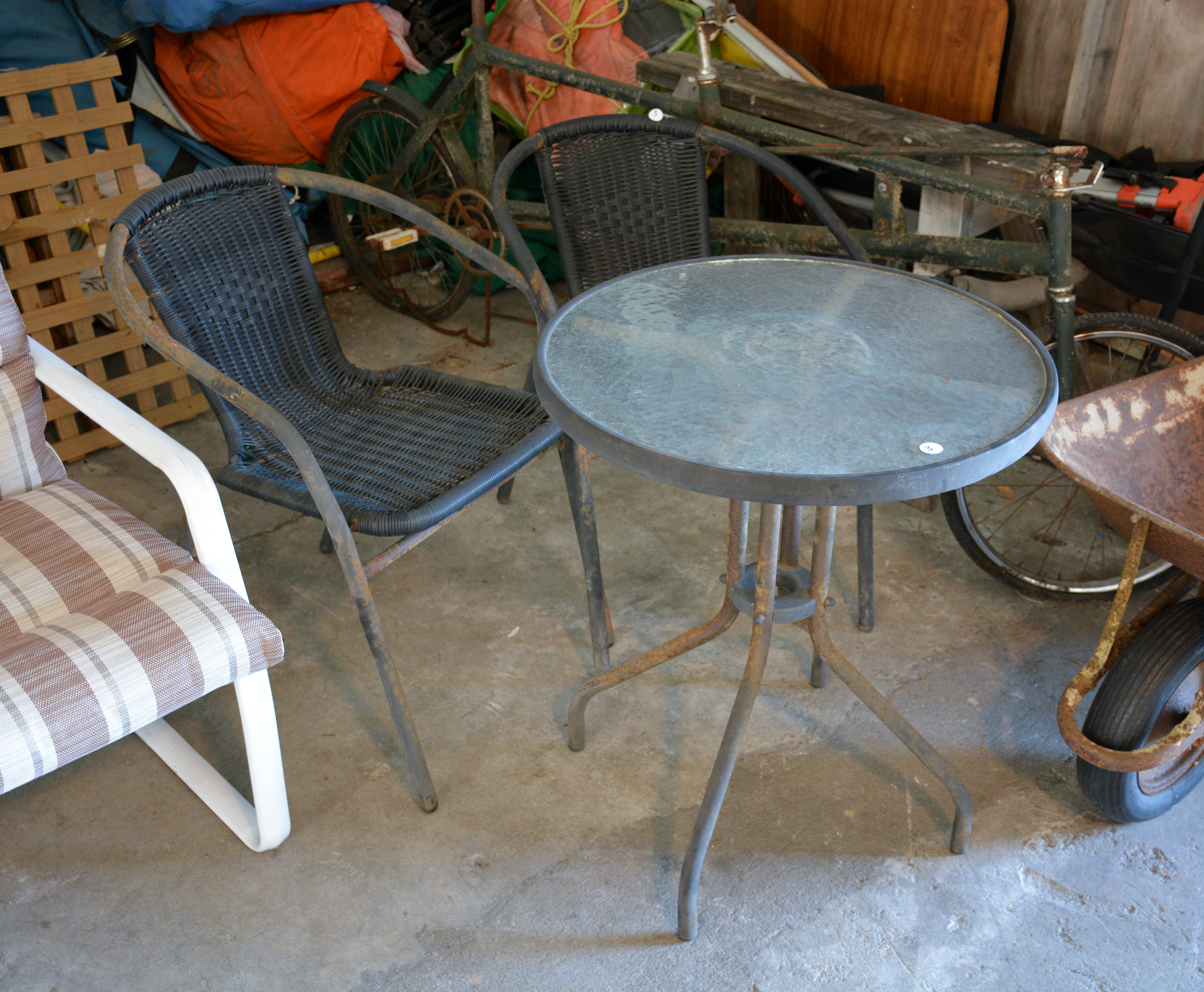3 Piece Outdoor Cafe Setting — sold at auction in New Zealand for $5