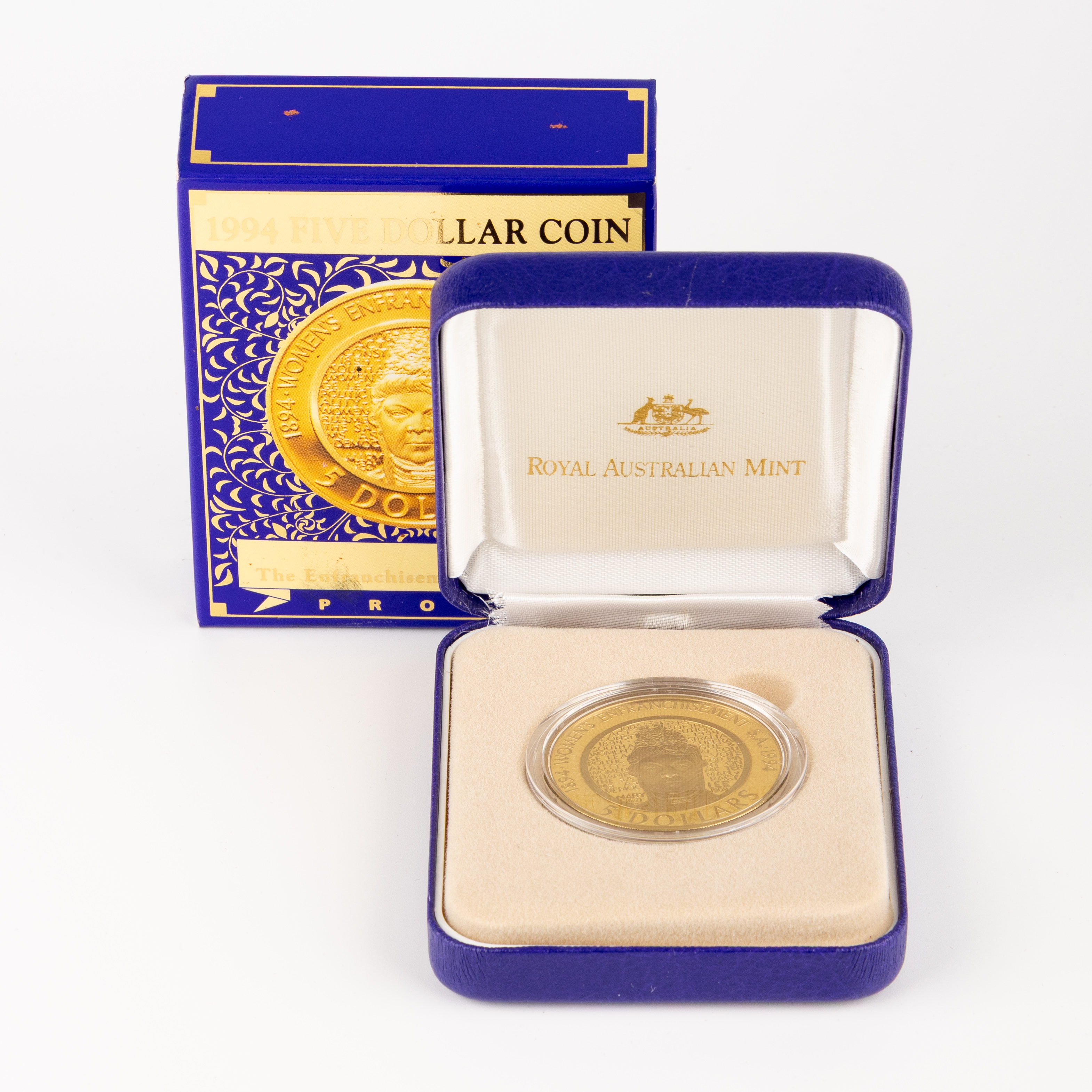 The Enfranchisement of Women Proof Coin, Five Dollar, 1994