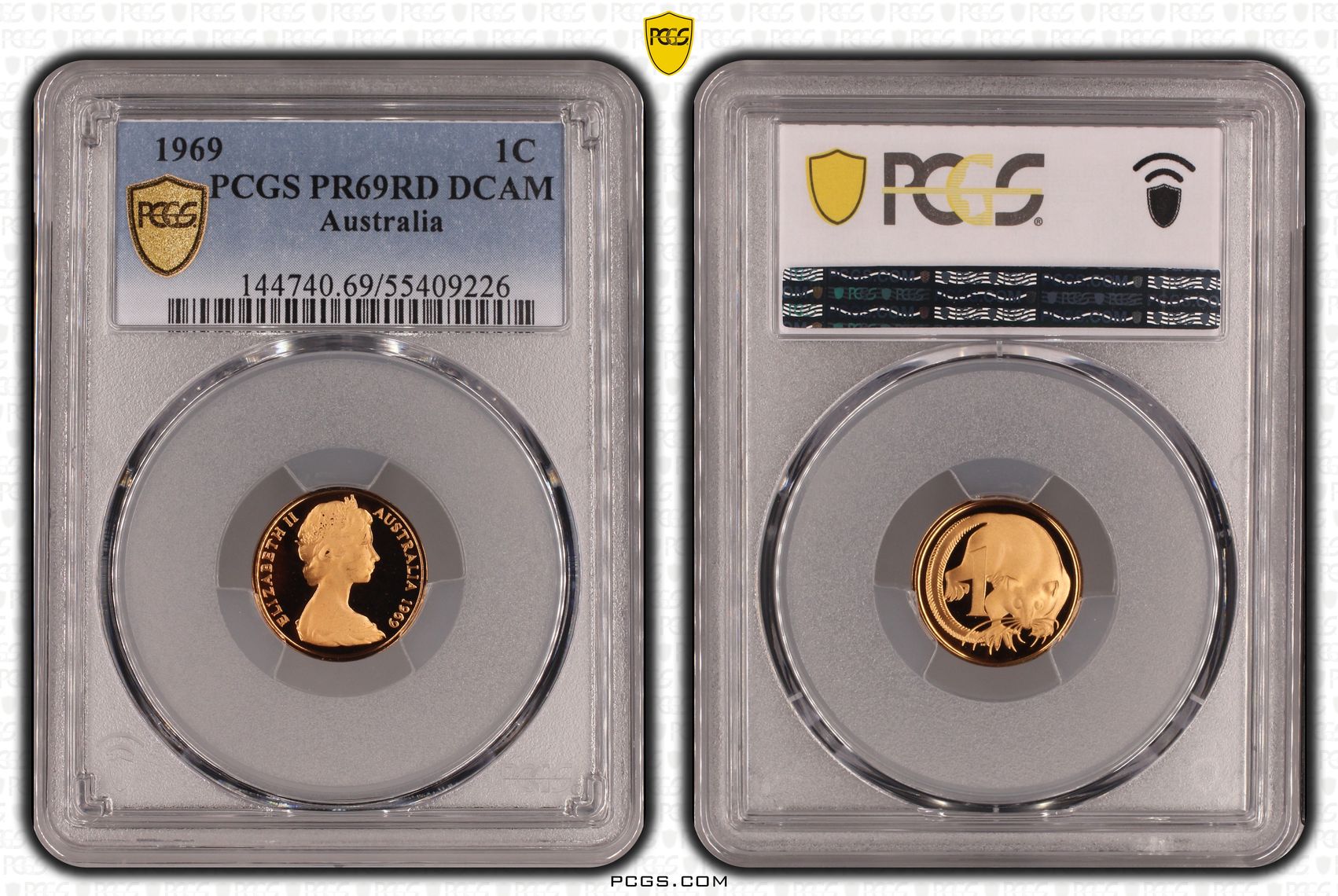 One Cent, 1969, Pcgs Pr69dcam