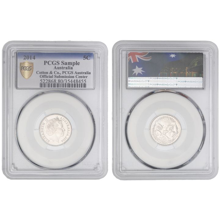 Elizabeth II, Five Cent, 2014, PCGS Genuine  (80 - Genuine)