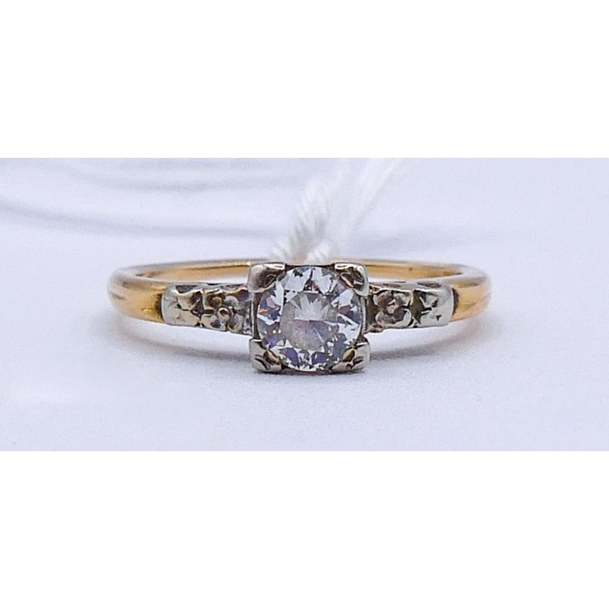 Ladies .5ct Diamond Solitaire 14k Ring Size 5.75 - 1.8 grams