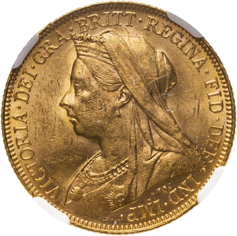 Australia, Victoria, 1900 M Gold Sovereign - NGC MS 62 | The Coin