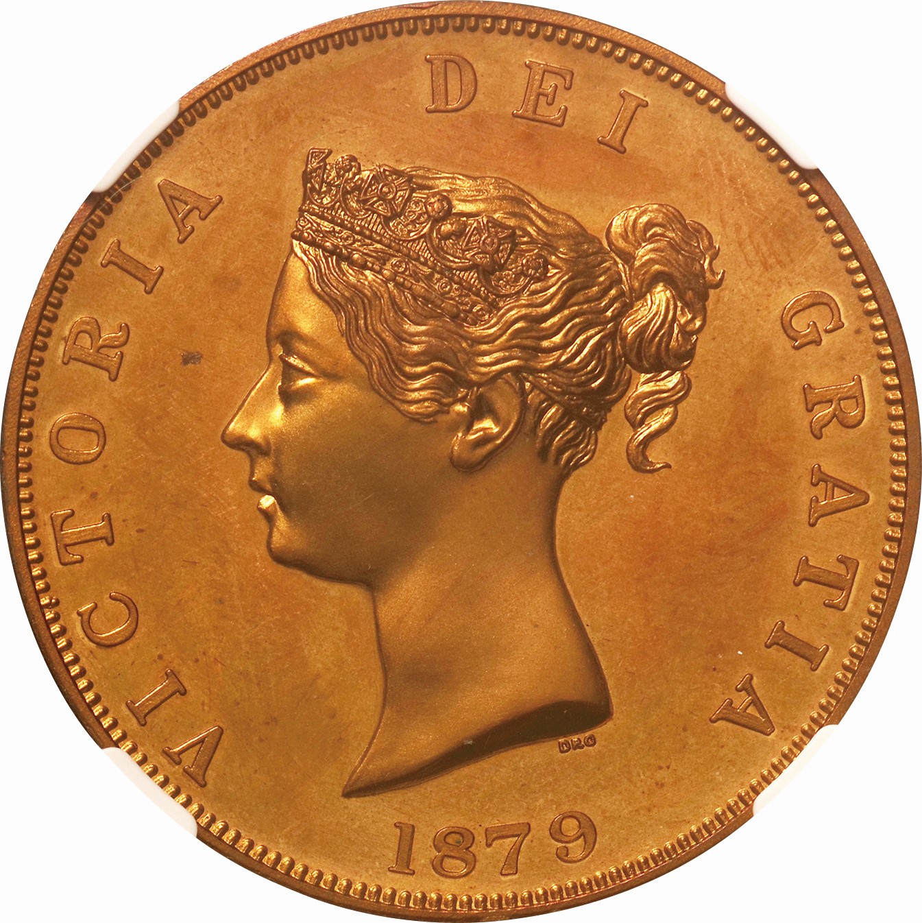 英国-GB. NGC PF66RD. プルーフ. Proof. Copper. クラウン(Crown). ヴィクトリア女王像 1クラウン銅貨 1879年銘  プルーフ ファンタジー. Victor.. | Taisei Auction