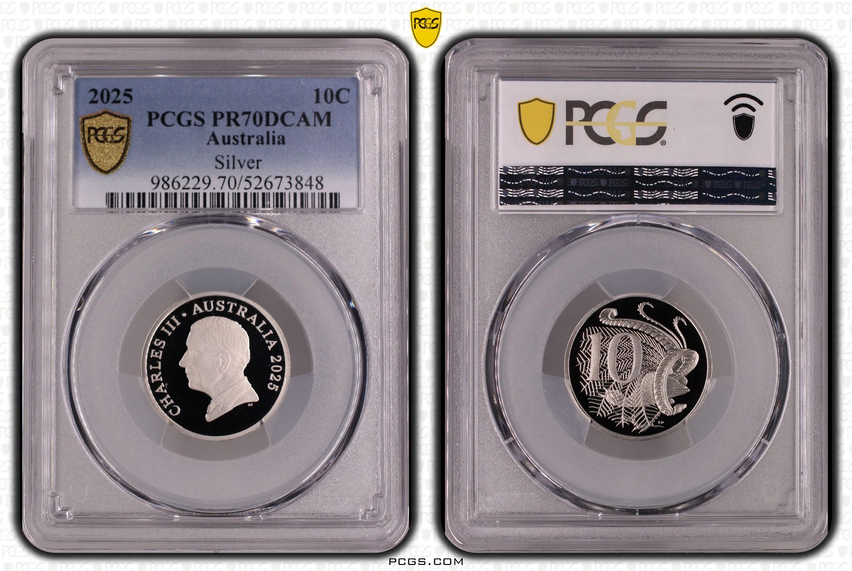 Silver, 11/0, Ten Cent, 2025, PR70DCAM