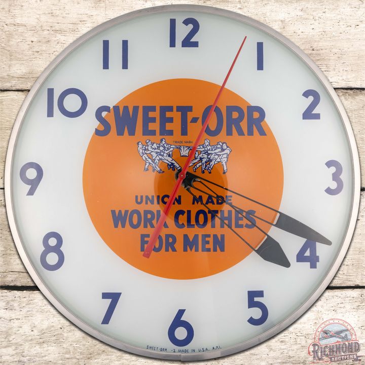 Sweet Orr Work Clothes for Men 15" Advertising Clock w/ Logo