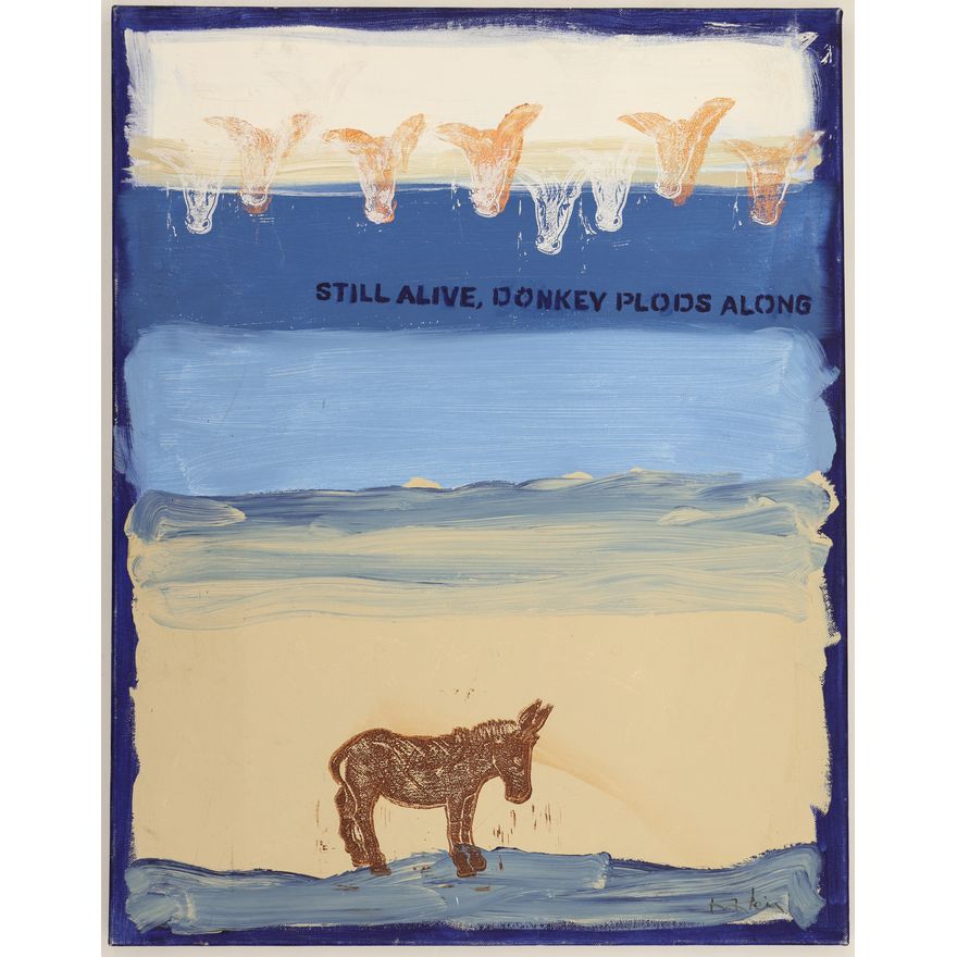 Karen Klein ''Donkey Plods Along'' 2007 Oil on Canvas 28''x22''