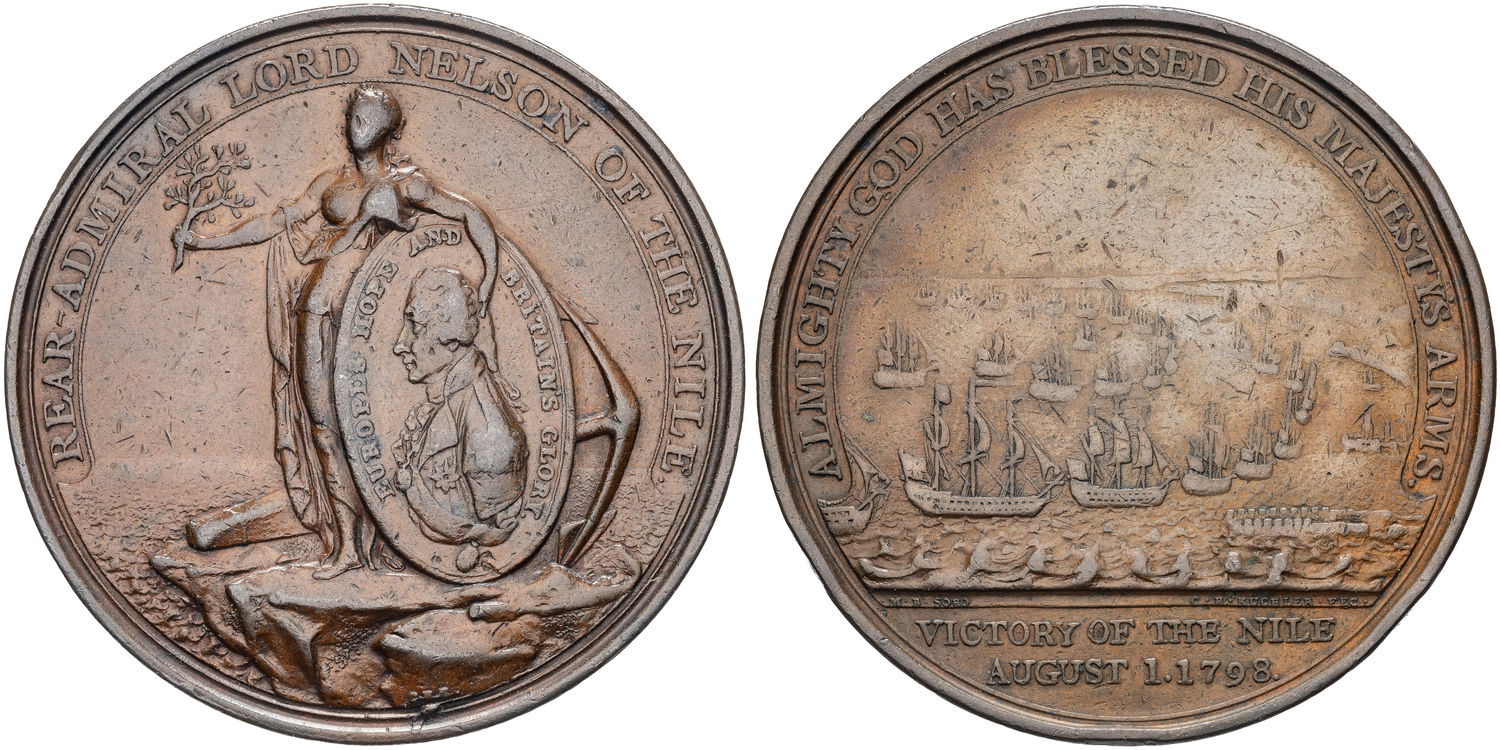 England, Davison’s ‘Battle of the Nile’ Medal, 1798, VF